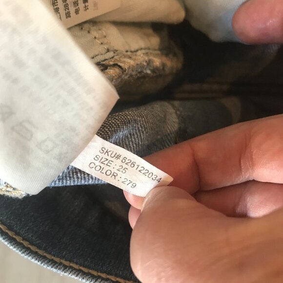 Abercrombie & Fitch Shorts Womens Size 25 Denim Distressed Cotton Blend Cut Off - Picture 9 of 14